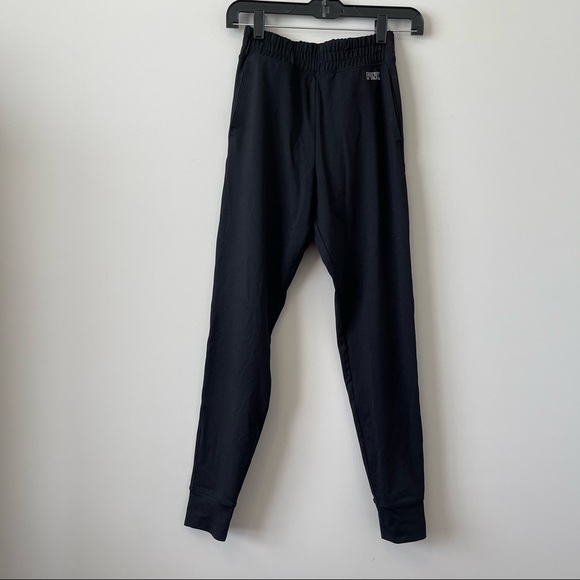 PINK Victoria’s Secret Black High Waisted Jogger Pants Size XS - Picture 3 of 16